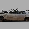 a squashed car 3d model