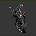 Yellow and Black Off Road Motorcycle With Knobby Tires And Sporty Graphics