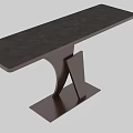 Modern Entryway Side Cabinet With Sleek Black Tabletop And Metal Frame
