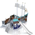 Children Pirate Ship Outdoor Pirate Ship Pirate Ship Multifunctional Pirate Ship 3d model