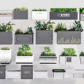 Modern Flower Planters In Various Designs With Green Plants And Decor