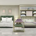 Modern Wedding Bedroom Furniture Specialty Store With Red Theme Display Cabinets And Beds