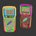 Pro'sKit Red And Green Digital Multimeters With LCD Screen Showing 0000