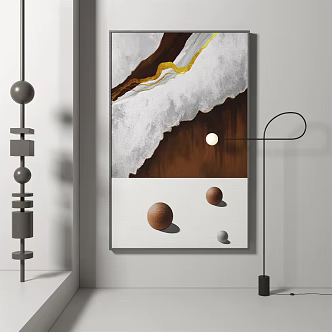modern abstract painting abstract decorative painting 3d model