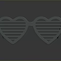 Heart Shaped Louvered Glasses Decorative Household Item For Home Use