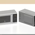 Modern Kitchen Appliances Featuring Two Microwave Ovens With Control Panel And Sleek Design 3d model