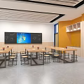 Plaster image of art classroom 3d model