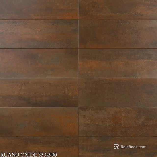 Brown Textured Ceramic Tile Components With Rustic Pattern For Modern Floor Design 3d model 