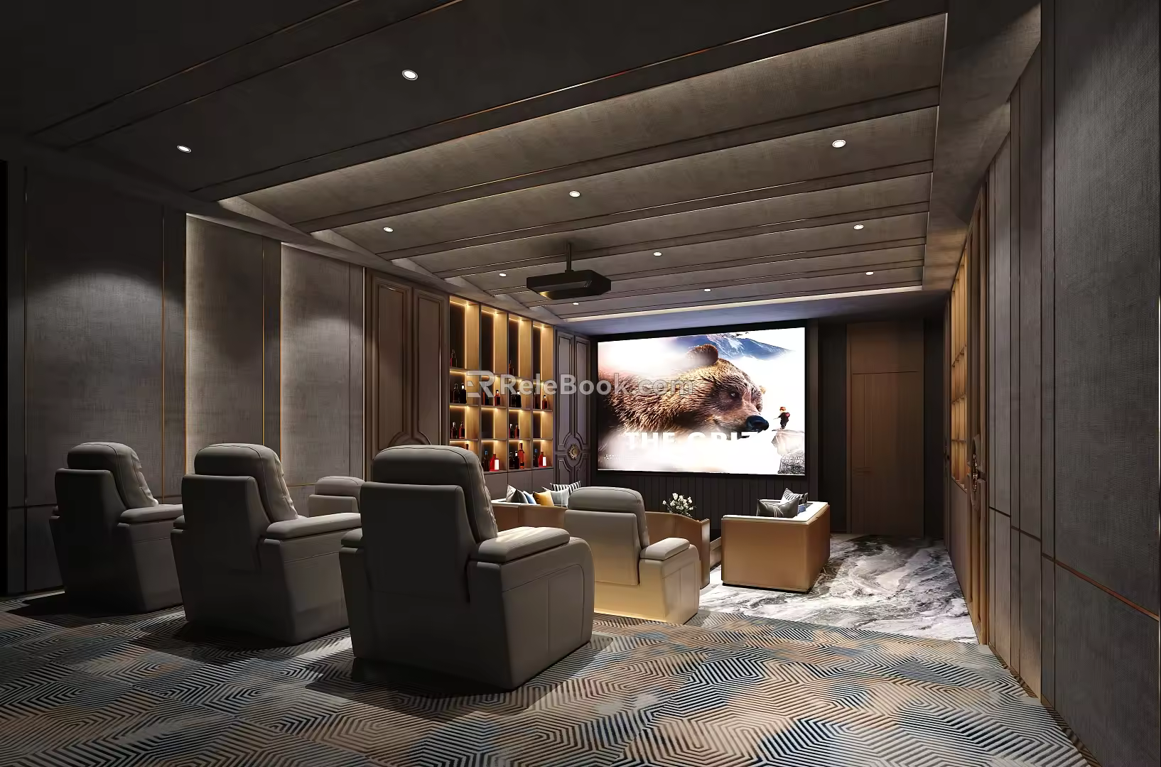 modern video room 3d model