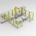Industrial robot loading and unloading module automatic production line 1210 3d model