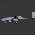 White Drone with Long Wings and Multiple Propellers Modern Sleek Design Isolated on Dark Background