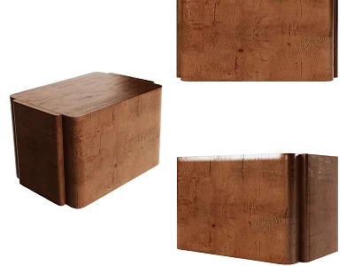 Wooden Dining Table With Simple Design Showcased From Different Angles 3d model