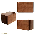 Wooden Dining Table With Simple Design Showcased From Different Angles