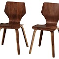 Modern Wooden Seats 3d model