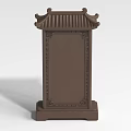 Chinese Traditional Furniture With Carved Border And Pagoda Roof Design