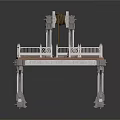 Industrial Equipment With Large Metal Structure Platform Railings And Supports
