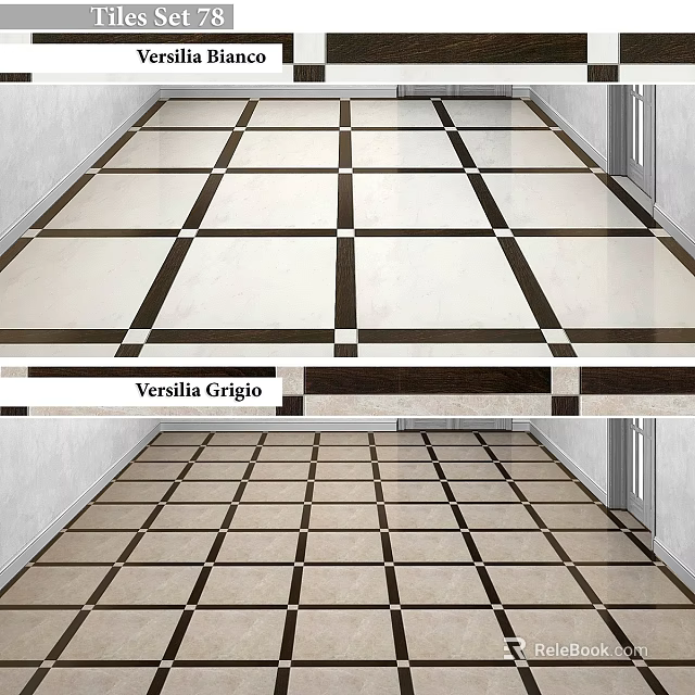 Versilia Grigio Floor Tiles With Classic Checkerboard Pattern For Modern Interiors 3d model 