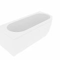 Modern White Freestanding Bathtub With Sleek Oval Design And Smooth Surface