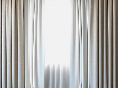 Fabric curtains 3d model