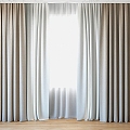 Fabric curtains 3d model