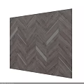 Interior Wooden Background Wall With Herringbone Pattern And Cut Out Light Design 3d model
