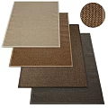 Woven Square Rugs In Neutral Tones For Living Room Decor With Soft Texture