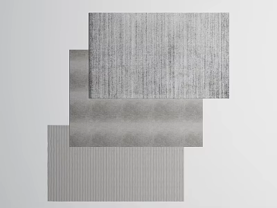 Square Rugs With Modern Gray Striped Texture And Soft Material Design 3d model