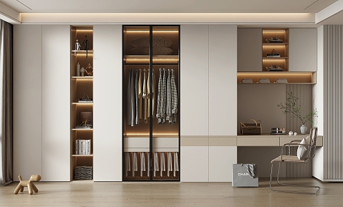 Modern Wardrobe Home Cloakroom 3d model