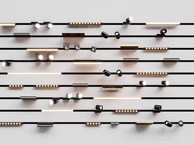 Modern Downlights and Spotlights with Various Stylish Designs for Home Lighting 3d model