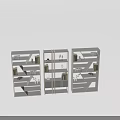 Modern Geometric Bookcase With Books Decorative Items And Storage Cabinets For Contemporary Interior Spaces
