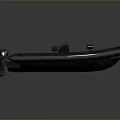 Gray Inflatable Boat With Blue Frame And Seats On Deck Surface