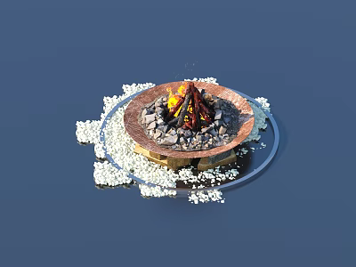 Bonfire outdoor sketch 3d model