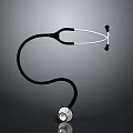 Essential Daily Necessities Stethoscope With Black Flexible Tube And Shiny Silver Chest Piece