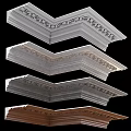 Decorative Corner Molding Components With Ornate Patterns And Color Variations For Interior Design