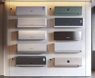 Modern air conditioning wall hanging space combination 3d model
