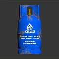 Blue WEIJI LPG Cylinder 12 kg Capacity With Rust Marks And Propane Butane