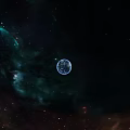 Stunning Blue Earth In Starry Space With Galaxy And Cosmic Background
