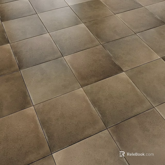 Brown Square Floor Tiles With Uniform Pattern Design For Interior Spaces 3d model 