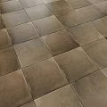 Brown Square Floor Tiles With Uniform Pattern Design For Interior Spaces 3d model