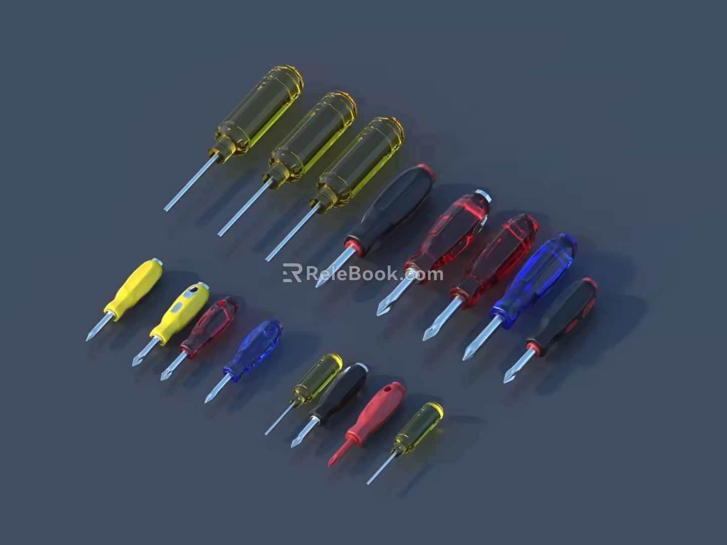 Screwdriver tools awl hardware tooling tools 3D model 3d model