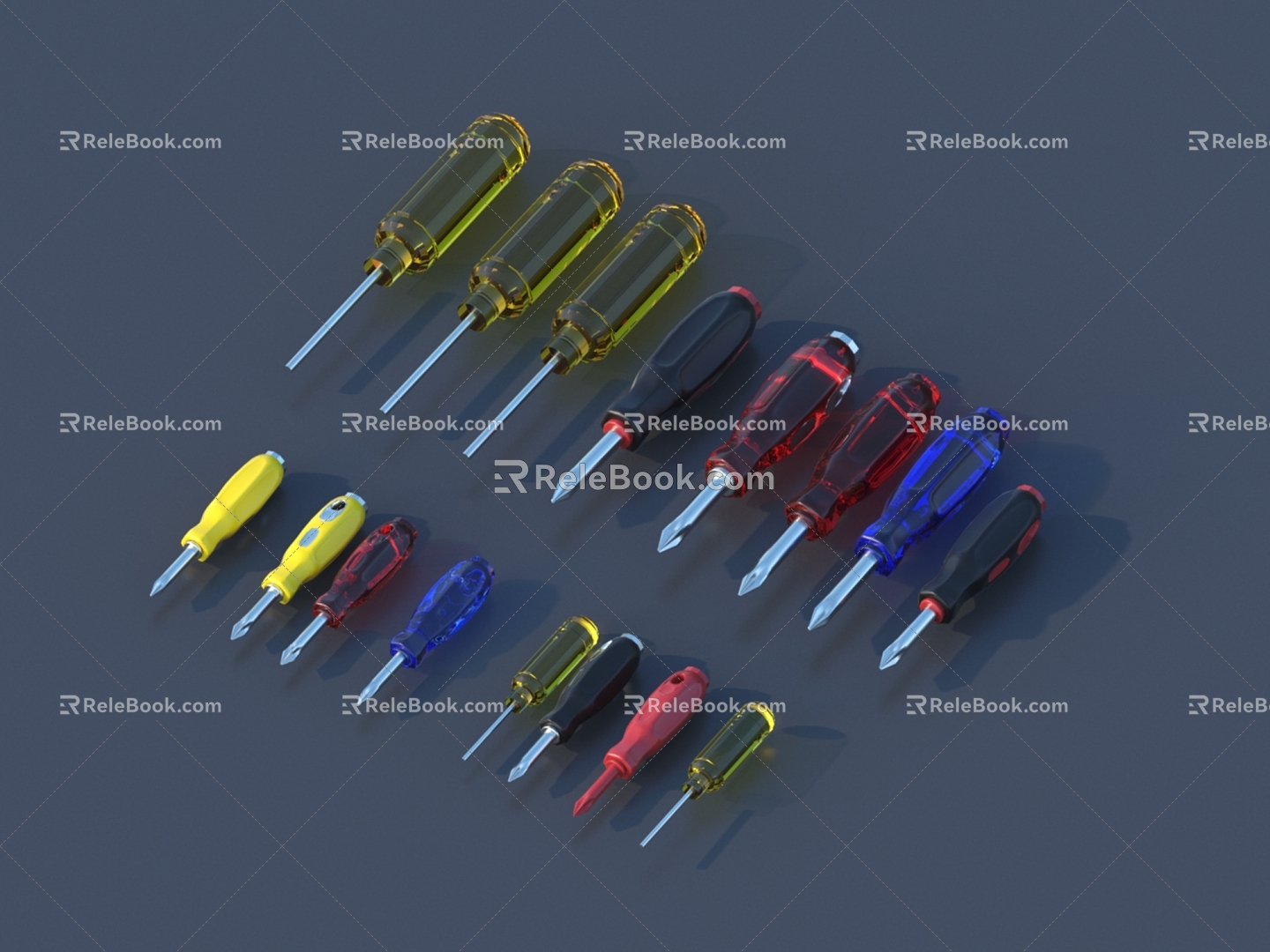 Screwdriver tools awl hardware tooling tools 3D model 3d model