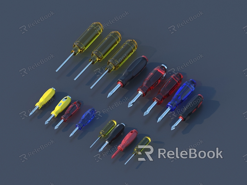 Screwdriver tools awl hardware tooling tools 3D model model