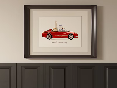 Abstract Children's Room Cartoon Hanging Paintings 3d model