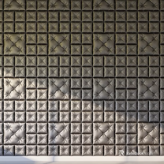 Modern Wall Decor with Geometric Stitched Patterns Elegant Textured Surface for Interior Design 3d model