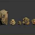 Medical Device Anatomical Animal Skull Models Of Different Sizes For Teaching Purposes