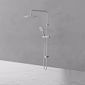 Modern Wall Mounted Shower System with Rainfall Head and Handheld Sprayer 3d model