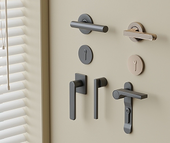 Modern Door Handle 3d model