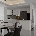 Modern Light Luxury Open Plan Living And Dining Room Interior With Elegant Furniture And Decor