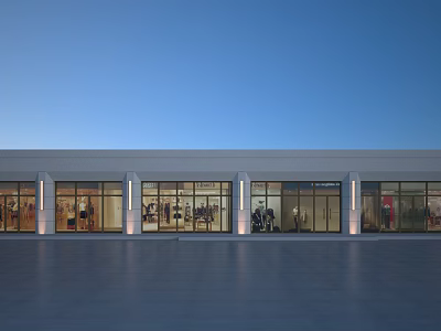 modern door commercial 3d model