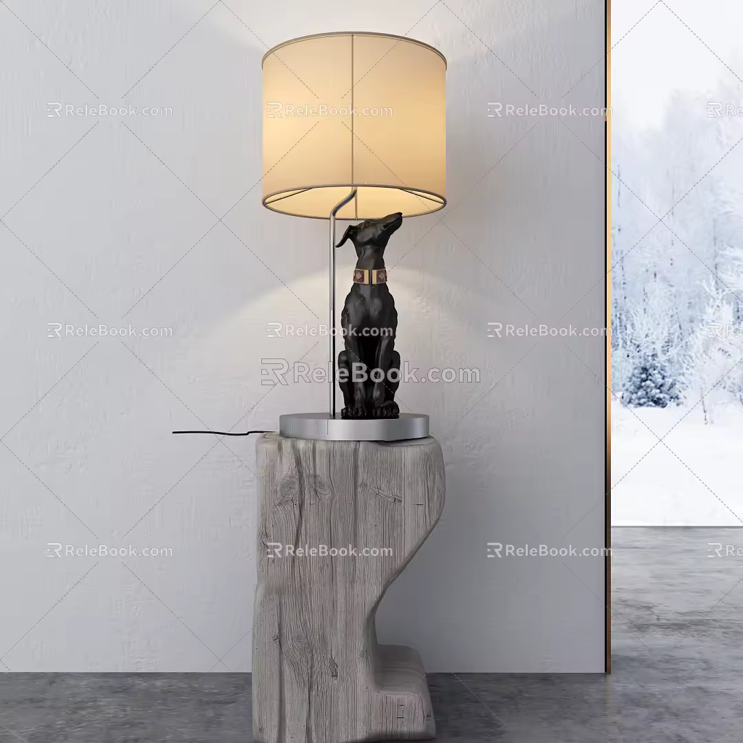 Modern Alien Table Lamp Puppy Table Lamp 3d model